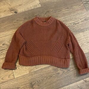 Brown cable knit sweater in great condition. Size small